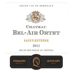 Coupon 😍 Château Bel-Air Ortet, 2018 - Saint-Estèphe A.O.C. - Rouge - 75 cl 🧨 -Boissons Soldes 2024 3176481016186 3