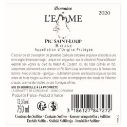 Tout neuf 👏 Domaine de l'Emme BIO, 2021 - Pic-Saint-Loup AOP - Rouge - 75 cl 💯 -Boissons Soldes 2024 3186127847272 2