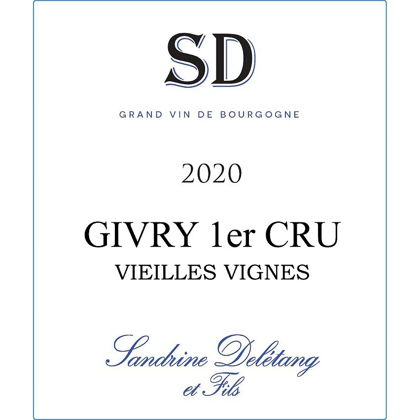 Sandrine Deletang & Fils Vieilles Vignes, 2020 - Givry 1er Cru AOP - Rouge - 75 cl Nouveau 🔥 Sandrine Deletang & Fils Vieilles Vignes, 2020 - Givry 1er Cru AOP - Rouge - 75 cl 👍 -Boissons Soldes 2024 3219850059138 3