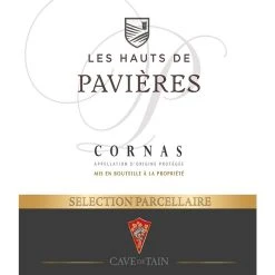 Grosses soldes 🛒 Cave de Tain Les Hauts de Pavières, 2019 - Cornas AOP - Rouge - 75 cl 🔔 -Boissons Soldes 2024 3234787173238 3