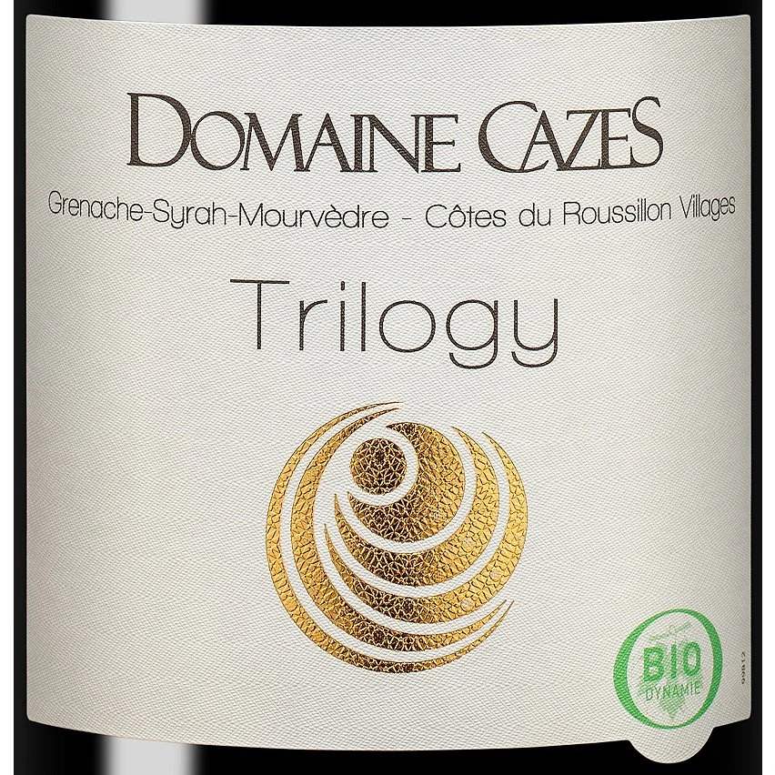 Domaine Cazes Trilogy BIO, 2021 - Côtes-du-Roussillon-Villages AOP - Rouge - 75 cl Promo 🌟 Domaine Cazes Trilogy BIO, 2021 - Côtes-du-Roussillon-Villages AOP - Rouge - 75 cl ❤️ -Boissons Soldes 2024 3248847750604 3