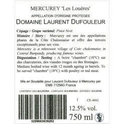 Nouveau 🛒 Domaine Laurent Dufouleur Les Louères, 2021 - Mercurey AOP - Rouge - 75 cl 🎉 -Boissons Soldes 2024 3259663039262 2
