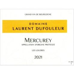 Nouveau 🛒 Domaine Laurent Dufouleur Les Louères, 2021 - Mercurey AOP - Rouge - 75 cl 🎉 -Boissons Soldes 2024 3259663039262 3