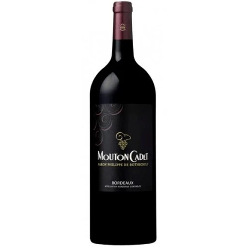 Le moins cher ✨ Magnum Mouton Cadet, 2019 - Bordeaux AOP - Rouge - 1.5 L - étiquette abîmée 🌟 -Boissons Soldes 2024 3262156103135 1 1
