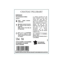De gros 👍 Château Pillebart, 2019 - Bordeaux AOP - Rouge - 75 cl 🔥 -Boissons Soldes 2024 3295890234599 3