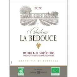 Remise 💯 Château La Bedouce BIO, 2020 - Bordeaux Supérieur AOP - Rouge - 75 cl 😉 -Boissons Soldes 2024 3295890234612 3