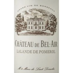 Sortie 😉 Château De Bel-Air, 2020 - Lalande de Pomerol AOP - Rouge - 75 cl 😉 -Boissons Soldes 2024 3328155014817 3