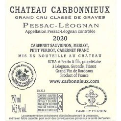 Meilleure affaire 😀 Château Carbonnieux, 2020 - Pessac-Léognan AOP - Rouge - 75 cl 🥰 -Boissons Soldes 2024 3330251201206 2