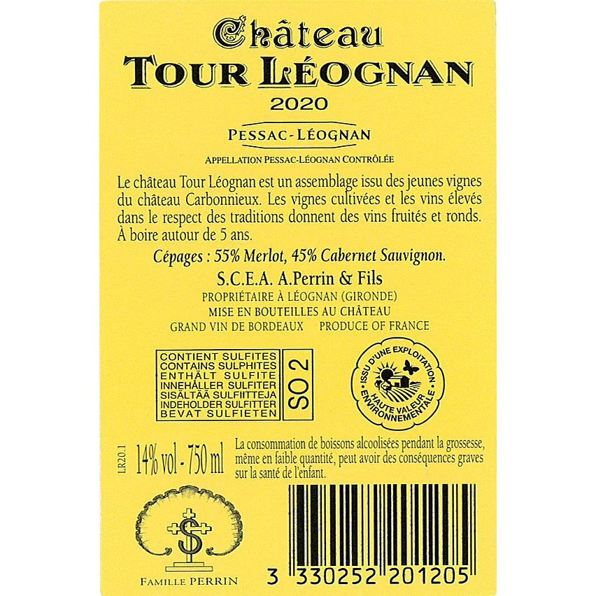 Château Tour Léognan, 2020 - Pessac-Léognan AOP - Rouge - 75 cl Coupon 🥰 Château Tour Léognan, 2020 - Pessac-Léognan AOP - Rouge - 75 cl 🥰 -Boissons Soldes 2024 3330252201205 2