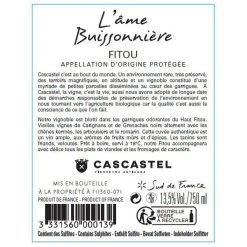 Promo ❤️ L'Ame Buissonniere BIO, 2021 - Fitou AOP - Rouge - 75 cl 🛒 -Boissons Soldes 2024 3331560000139 2