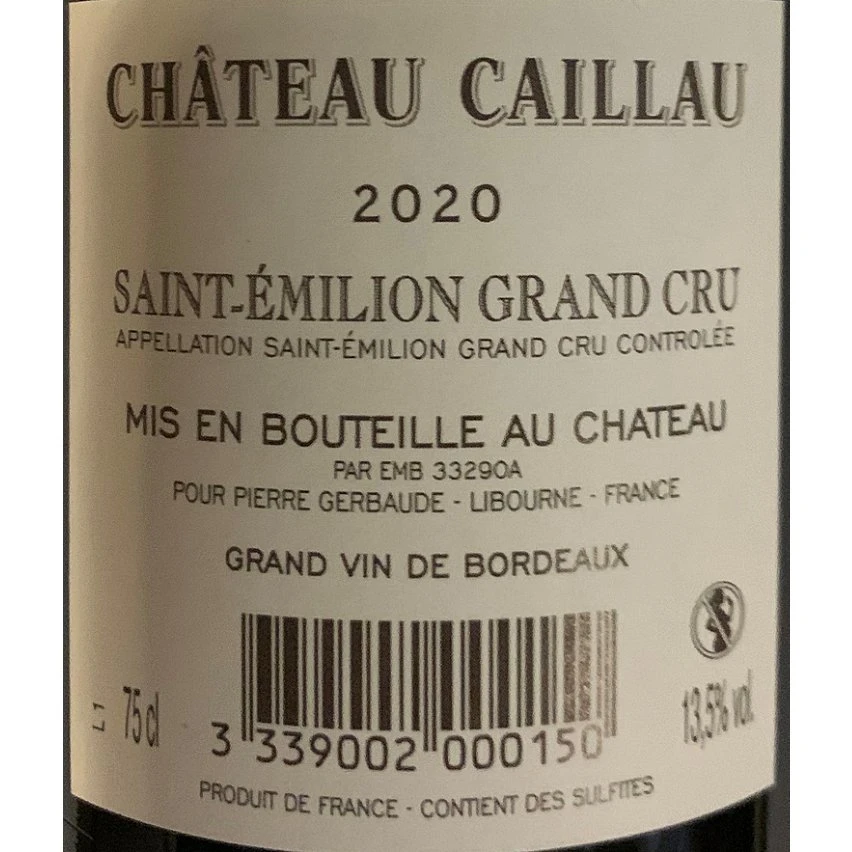 Meilleur prix 🔔 Château Caillau, 2020 - Saint-Emilion Grand Cru AOP - Rouge - 75 cl 🥰 4 Meilleur prix 🔔 Château Caillau, 2020 - Saint-Emilion Grand Cru AOP - Rouge - 75 cl 🥰 – Image 2
