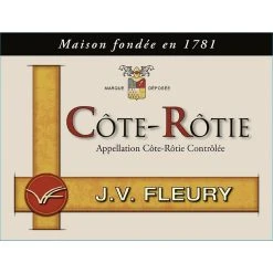Nouveau 🧨 J. V. Fleury, 2019 - Côte-Rotie AOP - Rouge - 75 cl 🎁 -Boissons Soldes 2024 3340060101024 3