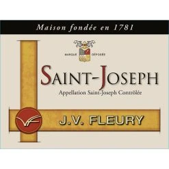 Tout neuf 💯 J. V. Fleury, 2019 - Saint-Joseph AOP - Rouge - 75 cl 🛒 -Boissons Soldes 2024 3340060901020 3