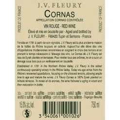 Meilleure affaire 😀 J. V. Fleury, 2019 - Cornas AOP - Rouge - 75 cl 🔥 3 Meilleure affaire 😀 J. V. Fleury, 2019 - Cornas AOP - Rouge - 75 cl 🔥 -Boissons Soldes 2024 3340061001026 2