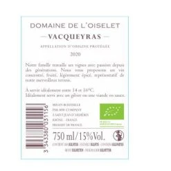 Les meilleures critiques de 🛒 Domaine de l'Oiselet BIO, 2020 - Vacqueyras AOP - Rouge - 75 cl 🥰 -Boissons Soldes 2024 3343380031156 2