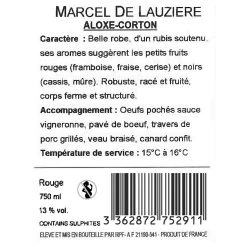 Meilleure affaire 💯 Marcel de Lauzière, 2019 - Aloxe Corton AOP - Rouge - 75 cl 🧨 -Boissons Soldes 2024 3362872752911 2