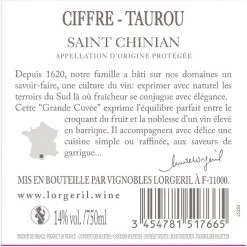 Tout neuf 😀 Ciffre Taurou Grande Cuvée, 2019 - Saint-Chinian AOP - Rouge - 75 cl ✔️ -Boissons Soldes 2024 3454781517665 2