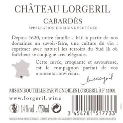 Meilleur prix 🛒 Château Lorgeril, 2020 - Cabardès AOP - Rouge - 75 cl 😍 -Boissons Soldes 2024 3454781517733 2