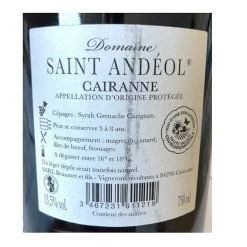 Meilleure vente 🧨 Domaine Saint-Andéol, 2020 - Cairanne AOP - Rouge - 75 cl 💯 -Boissons Soldes 2024 3467231611219 2