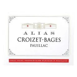 Offres 👏 "Alias" Croizet-Bages, 2020 - Pauillac AOP - Rouge - 75 cl ⭐ -Boissons Soldes 2024 3495230320122 3