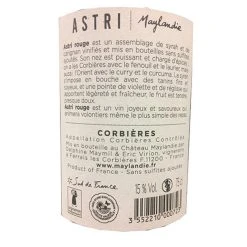 Bon marché 👍 Astri - Maylandie - Sans sulfites, 2019 - Corbières AOP - Rouge - 75 cl 🧨 -Boissons Soldes 2024 3552210000723 6