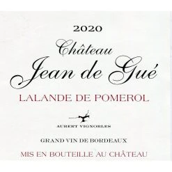 Acheter 🔥 Château Jean de Gué, 2020 - Lalande de Pomerol AOP - Rouge - 75 cl 🎉 -Boissons Soldes 2024 3573420520313 3