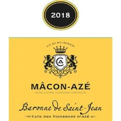 De gros 🤩 Baronne de Saint-Jean, 2021 - Mâcon-Azé AOP - Rouge - 75 cl 🤩 -Boissons Soldes 2024 3700271980199 3