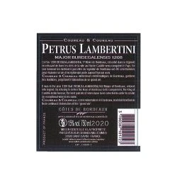 Sortie ❤️ Petrus Lambertini Major Burdegalensis 1208, 2020 - Côtes de Bordeaux AOP - Rouge - 75 cl ❤️ -Boissons Soldes 2024 3700387101723 2