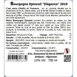 Grosses soldes 🧨 Vignoble Dampt Élégance, 2019 - Bourgogne Épineuil AOP - Rouge - 75 cl 😍 3 Grosses soldes 🧨 Vignoble Dampt Élégance, 2019 - Bourgogne Épineuil AOP - Rouge - 75 cl 😍 -Boissons Soldes 2024 3700558806839 2