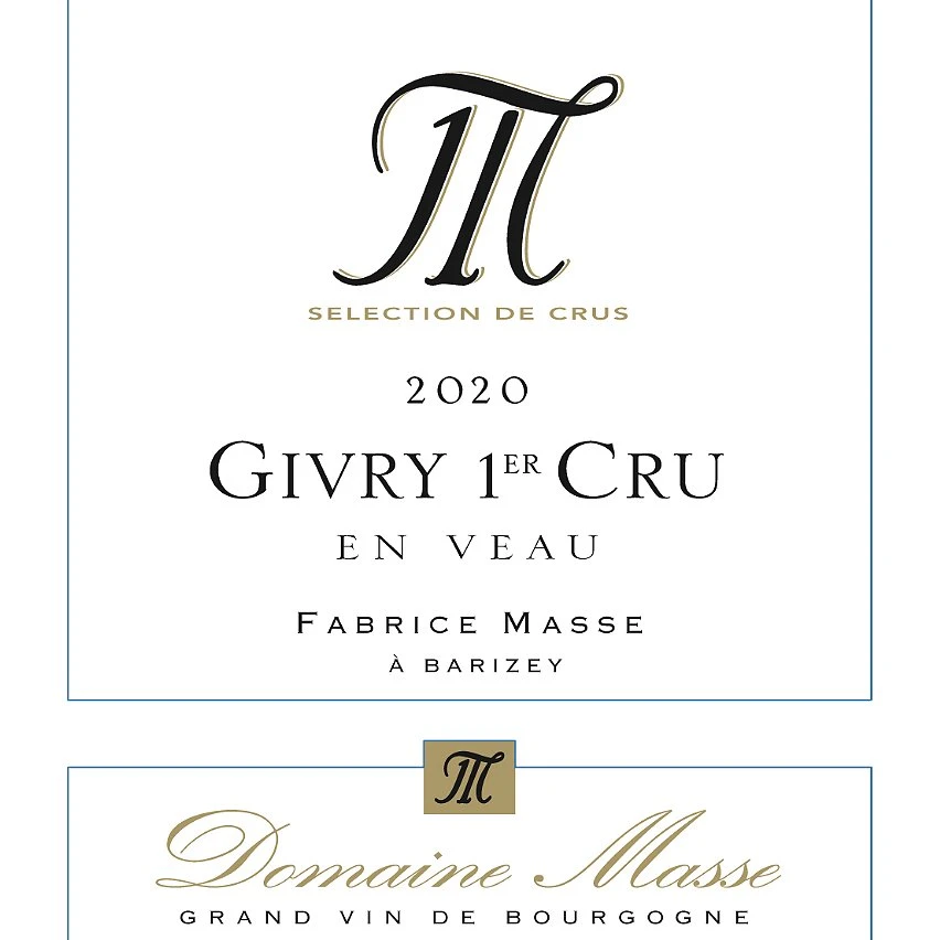 Domaine Masse En Veau Vieilles Vignes, 2020 - Givry 1er Cru AOP - Rouge - 75 cl Tout neuf ✔️ Domaine Masse En Veau Vieilles Vignes, 2020 - Givry 1er Cru AOP - Rouge - 75 cl 🔥 -Boissons Soldes 2024 3700558833507 3