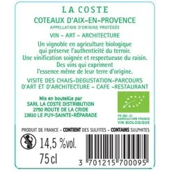 Bon marché ⭐ La Coste Le Rouge BIO, 2019 - Coteaux d'Aix en Provence AOP - Rouge - 75 cl 🎁 3 Bon marché ⭐ La Coste Le Rouge BIO, 2019 - Coteaux d'Aix en Provence AOP - Rouge - 75 cl 🎁 -Boissons Soldes 2024 3701215700095 2