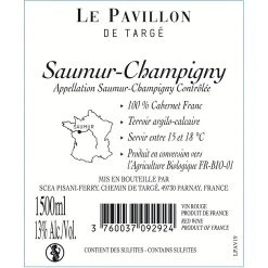 Vente flash ✔️ Magnum Le Pavillon de Targé, 2019 - Saumur-Champigny AOP - Rouge - 150 cl 😍 -Boissons Soldes 2024 3760037092924 2