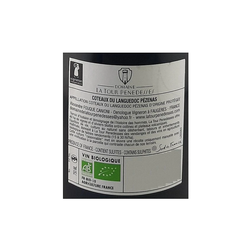 Domaine La Tour Penedesses Terres de Lave BIO, 2021 - Languedoc Pézenas AOP - Rouge - 75 cl Sortie ✨ Domaine La Tour Penedesses Terres de Lave BIO, 2021 - Languedoc Pézenas AOP - Rouge - 75 cl 🔔 -Boissons Soldes 2024 3760040096148 2