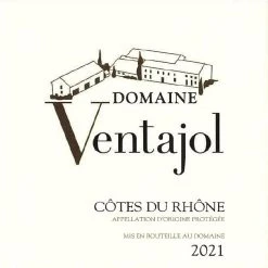 Remise 🔥 Domaine Ventajol, 2021 - Côtes du Rhône AOP - Rouge - 75 cl 🛒 -Boissons Soldes 2024 3760050860333 3