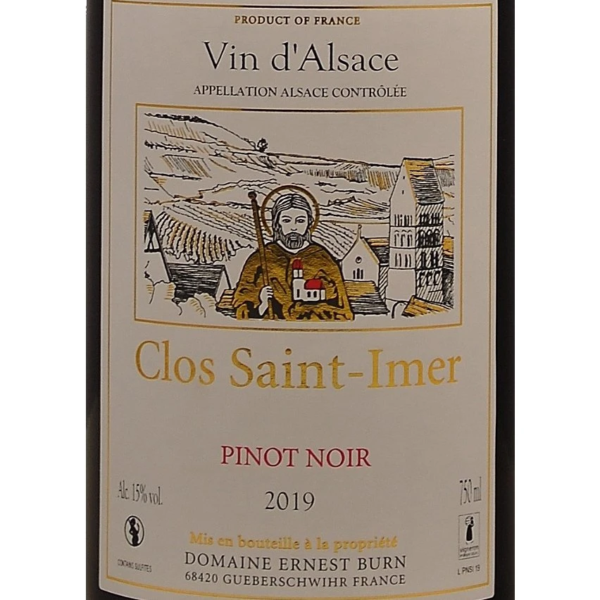 Domaine Ernest Burn Clos Saint-Imer, 2019 - Alsace Pinot Noir AOP - Rouge - 75 cl Le moins cher đ Domaine Ernest Burn Clos Saint-Imer, 2019 - Alsace Pinot Noir AOP - Rouge - 75 cl â -Boissons Soldes 2024 3760062478021 3