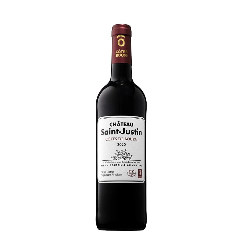 Château Saint-Justin, 2020 - Côtes de Bourg AOP - Rouge - 75 cl Top 10 ✔️ Château Saint-Justin, 2020 - Côtes de Bourg AOP - Rouge - 75 cl 🤩 -Boissons Soldes 2024 3760062592833 1