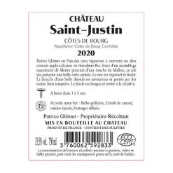 Top 10 ✔️ Château Saint-Justin, 2020 - Côtes de Bourg AOP - Rouge - 75 cl 🤩 3 Top 10 ✔️ Château Saint-Justin, 2020 - Côtes de Bourg AOP - Rouge - 75 cl 🤩 -Boissons Soldes 2024 3760062592833 2