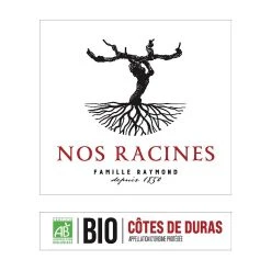 Le moins cher ❤️ Nos Racines BIO, 2020 - Côtes de Duras AOP - Rouge - 75 cl ✔️ -Boissons Soldes 2024 3760077988652 3