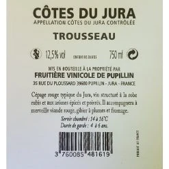 Meilleur prix 😉 Fruitière Vinicole de Pupillin - Trousseau, 2019 - Côtes du Jura AOC - Rouge - 75 cl 🎁 3 Meilleur prix 😉 Fruitière Vinicole de Pupillin - Trousseau, 2019 - Côtes du Jura AOC - Rouge - 75 cl 🎁 -Boissons Soldes 2024 3760085481619 2