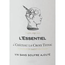 Acheter 🥰 L'Essentiel de Château La Croix Teynac Sans Sulfites Ajoutés, 2020 - Puisseguin-Saint-Emilion AOP - Rouge - 75 cl 👏 -Boissons Soldes 2024 3760111830503 3