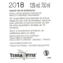 Vente flash 🎉 Château Huradin, 2018 - Graves AOP - Rouge - 75 cl ⭐ -Boissons Soldes 2024 3760125540436 2