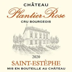 Meilleure vente 🌟 Château Plantier Rose, 2020 - Saint-Estèphe AOP - Rouge - 75 cl ❤️ -Boissons Soldes 2024 3760259350307 3