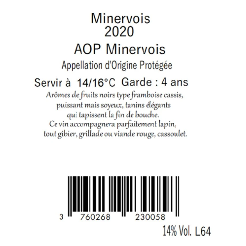 Domaine Sibille les Jardins d'Eole BIO, 2020 - Minervois AOP - Rouge - 75 cl Meilleure vente 👍 Domaine Sibille les Jardins d'Eole BIO, 2020 - Minervois AOP - Rouge - 75 cl 👏 -Boissons Soldes 2024 3760268230058 2