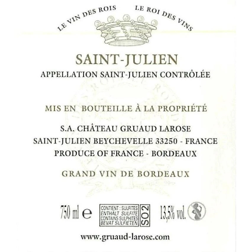 Sarget de Gruaud Larose, 2020 - Saint-Julien AOP - Rouge - 75 cl Offres 🥰 Sarget de Gruaud Larose, 2020 - Saint-Julien AOP - Rouge - 75 cl 😀 -Boissons Soldes 2024 3760280782788 2