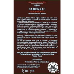 Bon marché 👍 Château de Camensac, 2020 - Haut-Médoc AOP - Rouge - 75 cl 🤩 -Boissons Soldes 2024 3760293120676 3