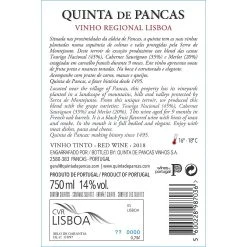 Budget 🔔 Quinta de Pancas, 2018 - Lisboa Vinho Regional, Portugal - Rouge - 75 cl ⌛ -Boissons Soldes 2024 5600228987036 2